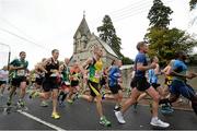 26 October 2015; Runners make their way down Temple Oak Road during the Dublin City Marathon after the Dublin City Marathon. SSE Airtricity Dublin City Marathon. Dublin. Picture credit: Cody Glenn / SPORTSFILE