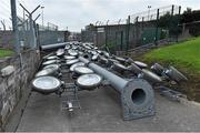 26 October 2015; The floodlights which were taken down in Páirc Tailteann, Navan, Co. Meath. Picture credit: Matt Browne / SPORTSFILE