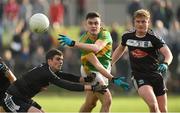 1 November 2015; Michael Quinlivan, Clonmel Commercials, in action against Michael O'Keeffe, left, and Brian O'Sullivan, Newcastlewest. AIB Munster GAA Senior Club Football Championship Quarter-Final, Clonmel Commercials v Newcastlewest. Clonmel Sportsfield, Clonmel, Co. Tipperary. Picture credit: Diarmuid Greene / SPORTSFILE