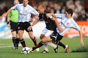 3 July 2009; Ruaidhri Higgins, Derry City, in action against Chris Turner, Dundalk. League of Ireland Premier Division, Dundalk v Derry City, Oriel Park, Dundalk, Co. Louth. Photo by Sportsfile