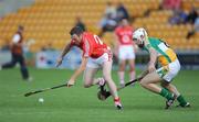 4 July 2009; Graham Calnan, Cork, in action against Kevin Brady, Offaly. GAA Hurling All-Ireland Senior Championship Qualifier, Phase 1, Offaly v Cork, O'Connor Park, Tullamore, Co. Offaly. Picture credit: Brendan Moran / SPORTSFILE