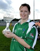 4 July 2009; Fermanagh's Caroline Little with the Player of the Match Award. TG4 Ladies Football Ulster Intermediate Championship Final, Cavan v Fermanagh, Athletic Grounds, Armagh. Picture credit: Michael Cullen / SPORTSFILE