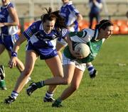 4 July 2009; Pamela Crowe, Cavan, in persuit of Catherine Murphy, Fermanagh. TG4 Ladies Football Ulster Intermediate Championship Final, Cavan v Fermanagh, Athletic Grounds, Armagh. Picture credit: Michael Cullen / SPORTSFILE