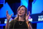 3 November 2015; Gaia Dempsey, Co-Founder, DAQRI, on the Machine Stage during Day 1 of the 2015 Web Summit in the RDS, Dublin, Ireland. Picture credit: Diarmuid Greene / SPORTSFILE / Web Summit