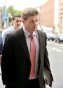 8 July 2009; The chief executive of the Gaelic Players' Association, Dessie Farrell, arriving to appear before an Oireachtas Committee. Government buildings, Dublin. Picture credit: Stephen McCarthy / SPORTSFILE