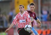 10 July 2009; Mark Farren, Derry City, in action against Conor Kenna, Drogheda United. League of Ireland Premier Division, Derry City v Drogheda United, Brandywell, Derry. Picture credit: Oliver McVeigh / SPORTSFILE