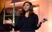 4 November 2015; Rana el Kaliouby, Co-Founder & CSO, Affectiva, on the Data Stage during Day 2 of the 2015 Web Summit in the RDS, Dublin, Ireland. Picture credit: Cody Glenn / SPORTSFILE / Web Summit