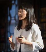 4 November 2015; Marie Kondo, Author and Organising Consultant, Marie Kondo, on the Society Stage during Day 2 of the 2015 Web Summit in the RDS, Dublin, Ireland. Picture credit: Diarmuid Greene / SPORTSFILE / Web Summit