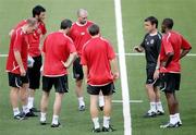 14 July 2009; Bohemians manager Pat Fenlon talks to his players during squad training ahead of their UEFA Champions League, Second Qualifying Round, 1st Leg, game against Red Bull Salzburg on Wedneday night. Red Bull Arena, Salzburg, Austria. Picture credit: Sebastian Krauss / SPORTSFILE