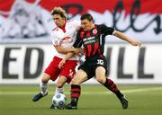 15 July 2009; Gary Deegan, Bohemians, in action against Christoph Leitgeb, Red Bull Salzburg. UEFA Champions League, Second Qualifying Round, 1st Leg, Red Bull Salzburg v Bohemians, Red Bull Arena, Salzburg, Austria. Picture credit: Hans Simonlehner / SPORTSFILE