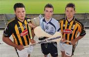 13 July 2009; Dublin captain Simon Lambert with Kilkenny's Shane Maher, left, and David Langton at Parnell Park ahead of the Bord Gais Energy GAA Leinster U21 Hurling Final. The match between Kilkenny and Dublin will take place in Parnell Park on this Wednesday at 7.30pm. Parnell Park, Dublin. Picture credit: Brendan Moran / SPORTSFILE