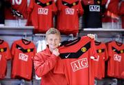 16 July 2009; Manchester United legend and current reserve team manager Ole Gunnar Solskjaer at the launch of the new Manchester United home kit at Manchester United's official Irish sports retail store, Lifestyle Sports, Mary Street, Dublin. Picture credit: Brian Lawless / SPORTSFILE  *** Local Caption ***