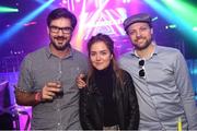 4 November 2015; Wolfgang Lauterbach, left, Elizaveta Lipetskya, from Rrussia, and Bastian Bense during the Paypal Party @ The Academy during Day 2 of the 2015 Web Summit in the RDS, Dublin, Ireland. Photo by Sportsfile / Web Summit