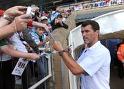 17 July 2009; Ipswich Town manager Roy Keane signs autographs before the game. Soccer Friendly, Waterford United v Ipswich Town, RSC, Waterford. Picture credit: Matt Browne / SPORTSFILE