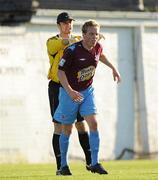 17 July 2009; Drogheda United goalkeeper Paul Skinner shows his disappointment with team-mate Ian Ryan after he scored an own goal. League of Ireland Premier Division, Drogheda United v Bray Wanderers, United Park, Drogheda, Co. Louth. Photo by Sportsfile