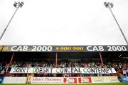 18 July 2009; Shamrock Rovers supporters put up a banner in protest. League of Ireland Premier Division, Shamrock Rovers v Sligo Rovers, Tolka Park, Dublin. Picture credit: Ray Lohan / SPORTSFILE