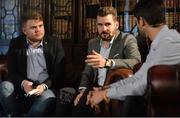 5 November 2015; Donie O'Sullivan, Storyful, James Windon, Brigade and Matt Mahan, Brigade, on the Society Stage during Day 3 of the 2015 Web Summit in the RDS, Dublin, Ireland. Picture credit: Cody Glenn / SPORTSFILE / Web Summit