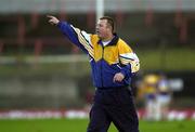 19 November 2000; Sixmilebridge manager Paddy Meehan during the AIB Munster Senior Hurling Club Championship Semi-Final match between Patrickswell and Sixmilebridge at the Gaelic Grounds in Limerick. Photo by Damien Eagers/Sportsfile