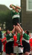 12 September 1998; Graham Heaslip of Connacht wins the ball in a lineout during the Guinness Interprovincial Rugby Championship match between Munster and Connacht at Dooradoyle in Limerick. Photo by Matt Browne/Sportsfile
