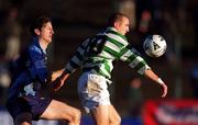14 January 2001; Tony Grant of Shamrock Rovers in action against Clive Delaney of UCD during the Eircom League Premier Division match between Shamrock Rovers and UCD at Morton Stadium in Santry, Dublin. Photo by Ray Lohan/Sportsfile