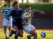 14 January 2001; Shane Robinson of Shamrock Rovers in action against Ciaran Martyn of UCD during the Eircom League Premier Division match between Shamrock Rovers and UCD at Morton Stadium in Santry, Dublin. Photo by Ray Lohan/Sportsfile
