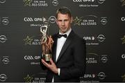 6 November 2015; Maurice Shanahan, Waterford, with his GAA GPA All-Star Award at the GAA GPA All-Star Awards 2015 Sponsored by Opel. Convention Centre, Dublin. Photo by Sportsfile