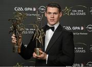 6 November 2015; TJ Reid, Kilkenny, with his GAA GPA All-Star Award, and his Hurler of the Year Award at the GAA GPA All-Star Awards 2015 Sponsored by Opel. Convention Centre, Dublin. Photo by Sportsfile