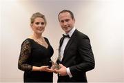 6 November 2015; In attendance at the the GAA GPA All-Star Awards 2015 Sponsored by Opel is Laura Murray and Nicky Rackard Champions 15 Award winner Ronan O’Meara. Convention Centre, Dublin. Picture credit: Piaras Ó Mídheach / SPORTSFILE