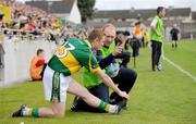 26 July 2009; Kerry's Colm Cooper gets some last minute instructions from team trainer Alan O'Sullivan. GAA All-Ireland Senior Football Championship Qualifier Round 4, Antrim v Kerry, O'Connor Park, Tullamore, Co. Offaly. Picture credit: Brendan Moran / SPORTSFILE