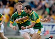 26 July 2009; Paul Galvin and team-mate Tommy Walsh, Kerry, celebrate after their side's second goal. GAA All-Ireland Senior Football Championship Qualifier Round 4, Antrim v Kerry, O'Connor Park, Tullamore, Co. Offaly. Picture credit: Brendan Moran / SPORTSFILE