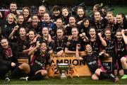 8 November 2015; Wexford Youths WAFC players celebrate with the cup. Continental Tyres FAI Women's Senior Cup Final, Wexford Youths WAFC v Shelbourne Ladies FC. Aviva Stadium, Dublin. Picture credit: David Maher / SPORTSFILE