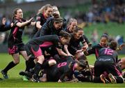 8 November 2015; Wexford Youths WAFC players celebrates at the end of the game. Continental Tyres FAI Women's Senior Cup Final, Wexford Youths WAFC v Shelbourne Ladies FC. Aviva Stadium, Dublin. Picture credit: David Maher / SPORTSFILE