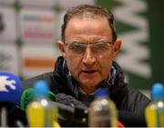 9 November 2015; Republic of Ireland manager Martin O'Neill during a press conference. Republic of Ireland Press Conference, National Sports Campus, Abbotstown, Co. Dublin. Picture credit: Seb Daly / SPORTSFILE