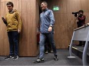 10 November 2015; Republic of Ireland assistant manager Roy Keane arriving for a press conference. Republic of Ireland Press Conference, National Sports Campus, Abbotstown, Co. Dublin. Picture credit: David Maher / SPORTSFILE