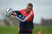 10 November 2015; Munster's Simon Zebo in action during squad training. University of Limerick, Limerick. Picture credit: Diarmuid Greene / SPORTSFILE