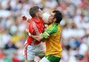 2 August 2009; Daniel Goulding, Cork, in action against Karl Lacey, Donegal. GAA Football All-Ireland Senior Championship Quarter-Final, Cork v Donegal, Croke Park, Dublin. Picture credit: Stephen McCarthy / SPORTSFILE