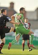 7 August 2009; Fahrudin Kuduzovic, Cork City, in action against Brian Shelley, Bohemians. League of Ireland Premier Division, Bohemians v Cork City, Dalymount Park, Dublin. Picture credit: David Maher / SPORTSFILE