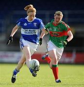 8 August 2009; Patricia Fogarty, Laois, in action against Fiona McHale, Mayo. TG4 All-Ireland Ladies Football Senior Championship Qualifier Round 2, Mayo v Laois, Pearse Park, Longford. Picture credit: Brendan Moran / SPORTSFILE