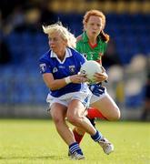 8 August 2009; Martina Dunne, Laois, in action against Noelle Tierney, Mayo. TG4 All-Ireland Ladies Football Senior Championship Qualifier Round 2, Mayo v Laois, Pearse Park, Longford. Picture credit: Brendan Moran / SPORTSFILE