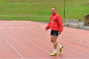 17 November 2015; Munster's Simon Zebo makes his way out for squad training. University of Limerick, Limerick. Picture credit: Diarmuid Greene / SPORTSFILE