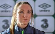 18 November 2015; Republic of Ireland's Louise Quinn during a press conference. Republic of Ireland Women's Press Conference, FAI Headquarters, Abbotstown, Dublin. Picture credit: Matt Browne / SPORTSFILE