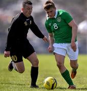 4 April 2016; Danny O'Connell, Colleges & Universities National Team, in action against Ricky Fox, Defence Forces National Team. Defence Forces National Team v Colleges & Universities National Team, Camp Field, Collins Barracks, Cork. Picture credit: David Maher / SPORTSFILE