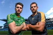 20 November 2015; Ireland captain Bernard Brogan and Australia captain Luke Hodge during the captain's call ahead of their side's EirGrid International Rules clash at Croke Park, Dublin. Picture credit: Stephen McCarthy / SPORTSFILE