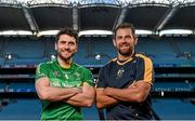 20 November 2015; Ireland captain Bernard Brogan and Australia captain Luke Hodge during the captain's call ahead of their side's EirGrid International Rules clash at Croke Park, Dublin. Picture credit: Stephen McCarthy / SPORTSFILE