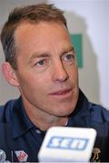 20 November 2015; Australia manager Alastair Clarkson during a press conference following the captain's call. EirGrid International Rules Captains Call. Croke Park, Dublin. Picture credit: Sam Barnes / SPORTSFILE