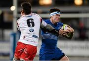 20 November 2015; Tom Daly, Leinster A, is tackled by Ed Siggery, Moesley. B&I Cup, Pool 1, Leinster A v Moesley. Donnybrook Stadium, Donnybrook, Dublin. Picture credit: Seb Daly / SPORTSFILE