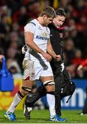 20 November 2015; Ulster's Chris Henry leaves the pitch with an injury. European Rugby Champions Cup, Pool 1, Round 2, Ulster v Saracens. Kingspan Stadium, Ravenhill Park, Belfast. Picture credit: Ramsey Cardy / SPORTSFILE