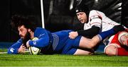 20 November 2015; Mick McGrath, Leinster A, scores his team's nineth try of the match. B&I Cup, Pool 1, Leinster A v Moesley. Donnybrook Stadium, Donnybrook, Dublin. Picture credit: Seb Daly / SPORTSFILE