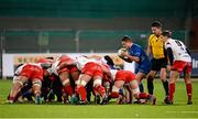20 November 2015; Charlie Rock, Leinster A, looks to put the ball into the scrum. B&I Cup, Pool 1, Leinster A v Moesley. Donnybrook Stadium, Donnybrook, Dublin. Picture credit: Seb Daly / SPORTSFILE