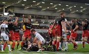 20 November 2015; Juan Figallo, Saracens, scores his side's fourth try of the game. European Rugby Champions Cup, Pool 1, Round 2, Ulster v Saracens. Kingspan Stadium, Ravenhill Park, Belfast. Picture credit: Ramsey Cardy / SPORTSFILE